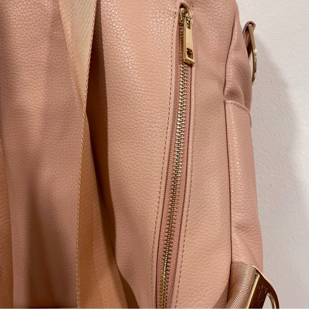 Fawn Design Diaper Bag Messenger Strap Backpack Warm Blush Pink Baby Bag Travel